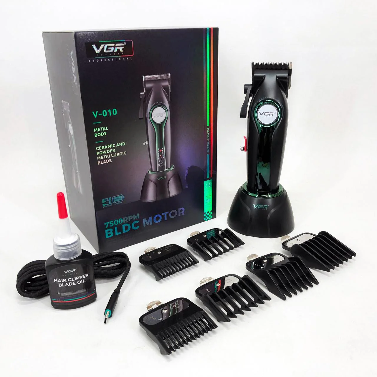 Машинка для стрижки VGR V-010 Professional Metal — до 250 хв автономної роботи - Зображення 4