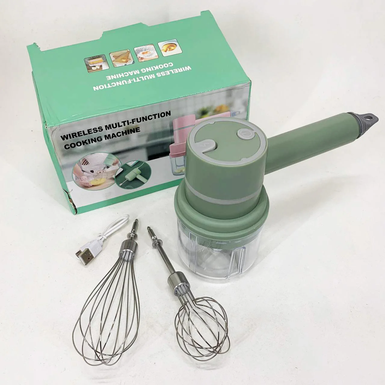 Ручний блендер Green 2 в 1 | Потужний акумулятор і USB зарядка для зручності використання. - Зображення 5