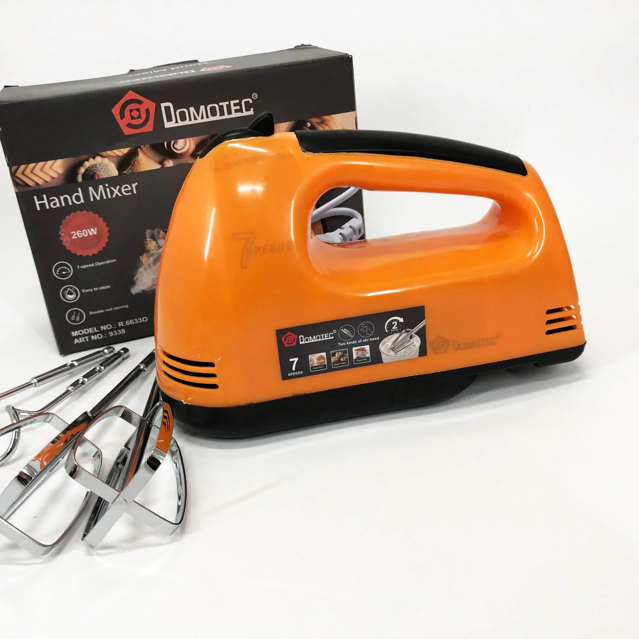 Миксер DOMOTEC R6633O 260 Вт з 7 швидкостями для домашнього використання - Зображення 14