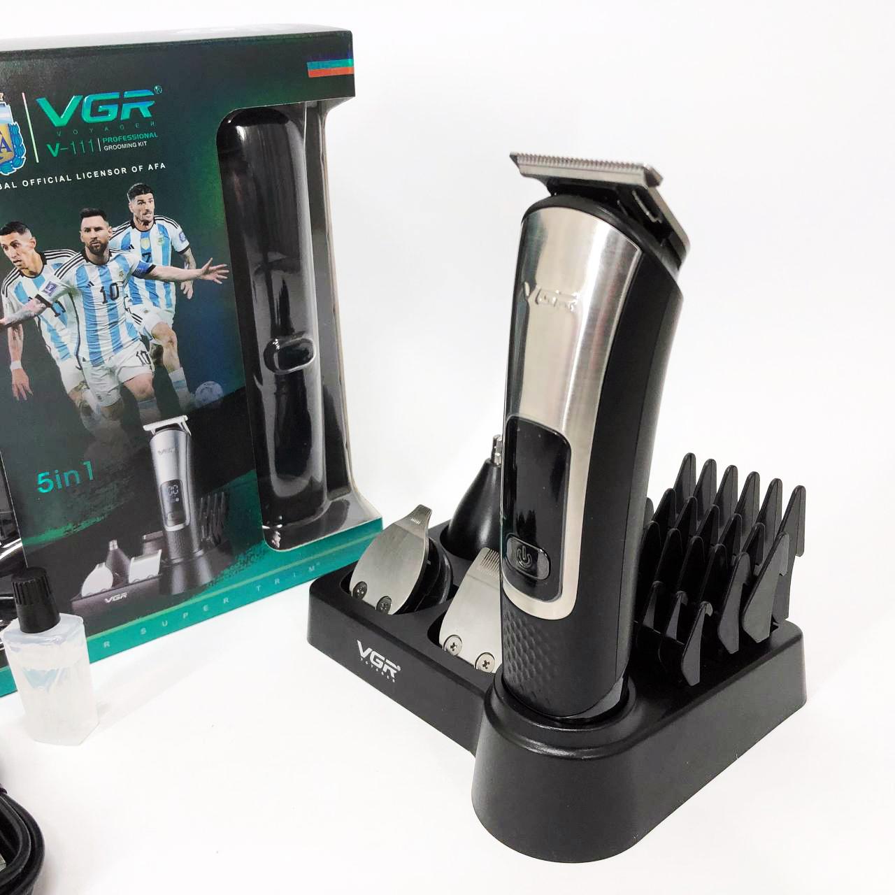 Набір для стрижки VGR V-111 5 в 1 з 9 насадками та акумулятором для універсального використання - Зображення 20