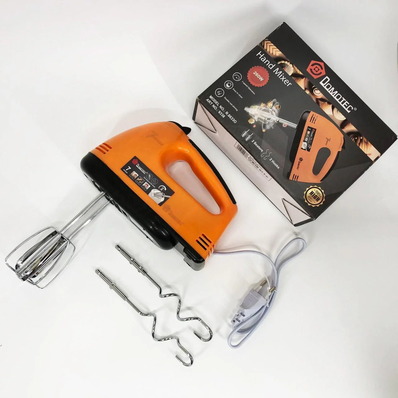 Миксер DOMOTEC R6633O 260 Вт з 7 швидкостями для домашнього використання - Зображення 4