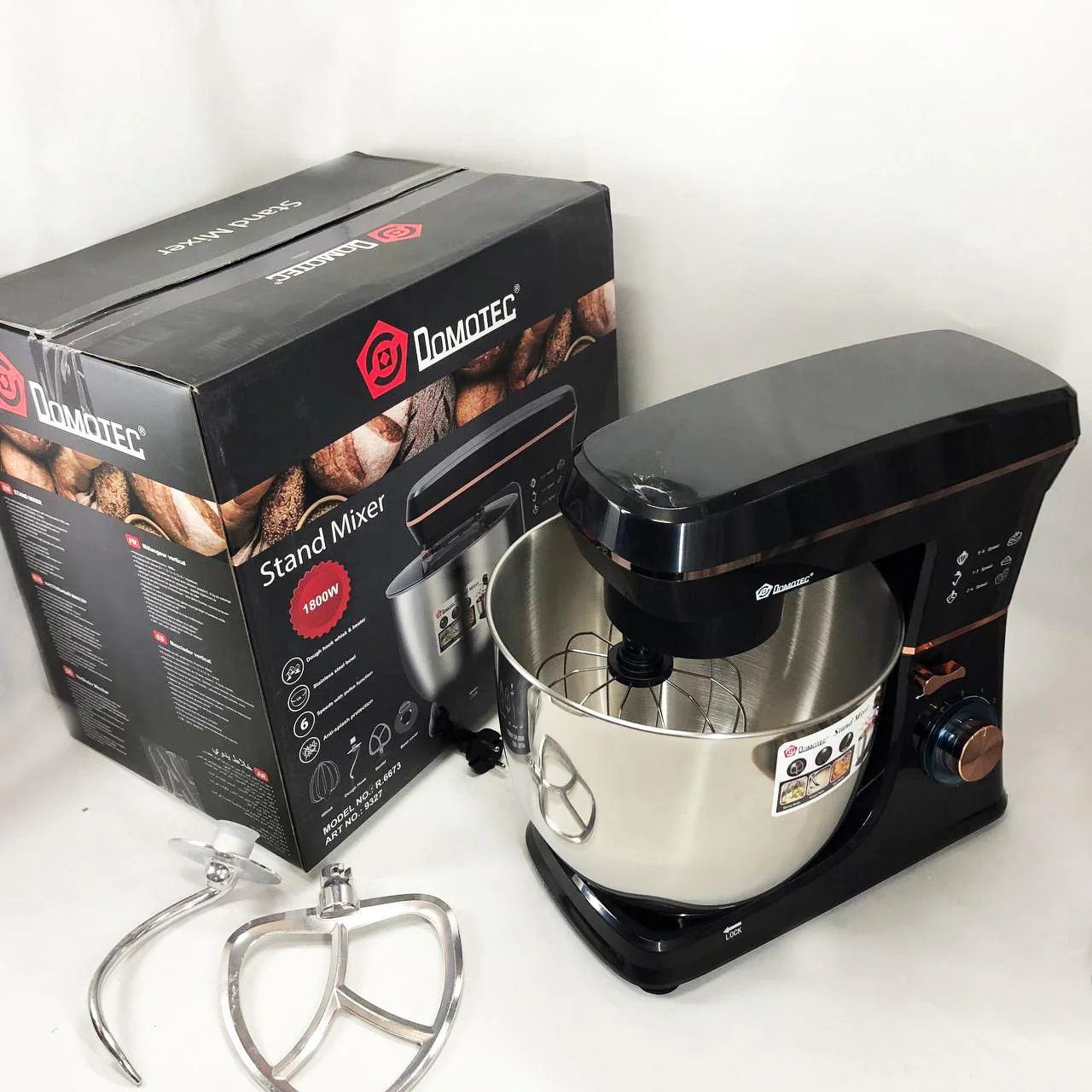 Настольний міксер Domotec R 6673 12 л – універсальний кухонний помічник для приготування страв. - Зображення 11