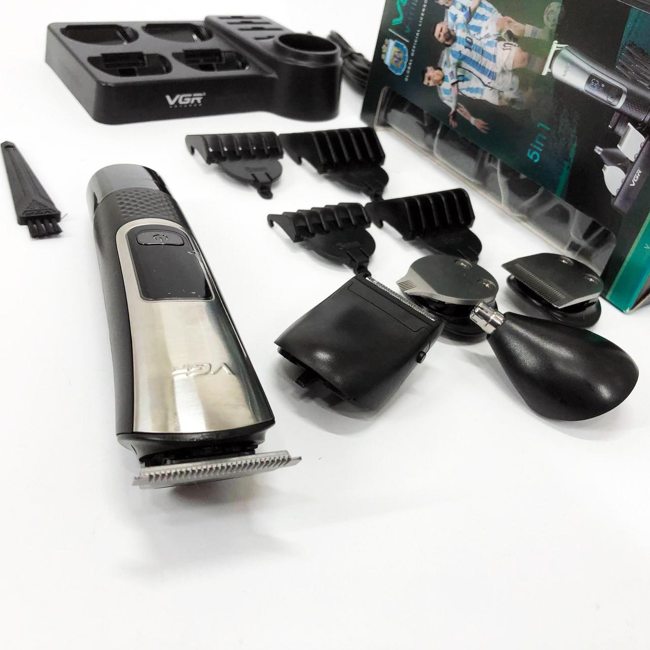 Набір для стрижки VGR V-111 5 в 1 з 9 насадками та акумулятором для універсального використання - Зображення 36