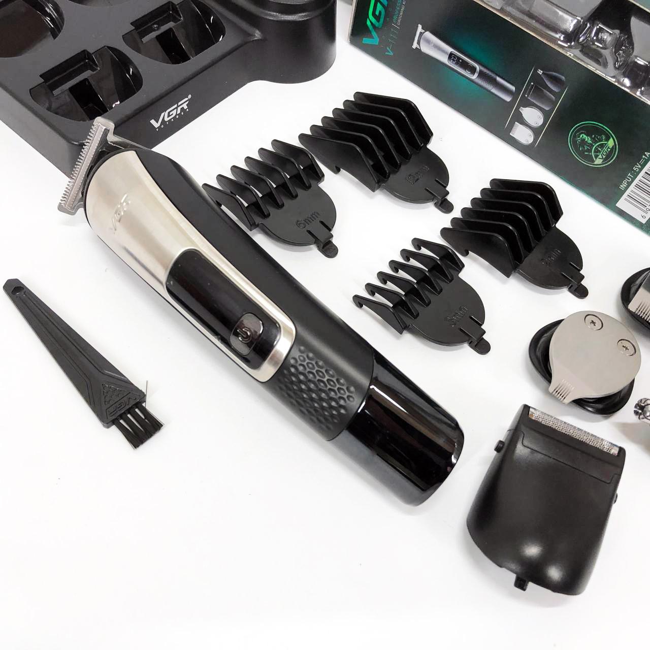 Набір для стрижки VGR V-111 5 в 1 з 9 насадками та акумулятором для універсального використання - Зображення 29