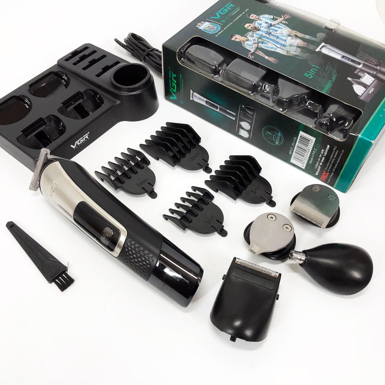 Набір для стрижки VGR V-111 5 в 1 з 9 насадками та акумулятором для універсального використання - Зображення 27