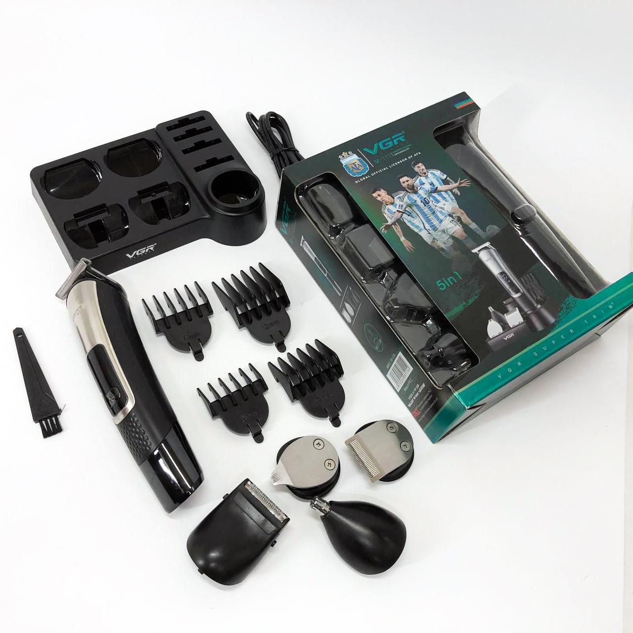 Набір для стрижки VGR V-111 5 в 1 з 9 насадками та акумулятором для універсального використання - Зображення 30