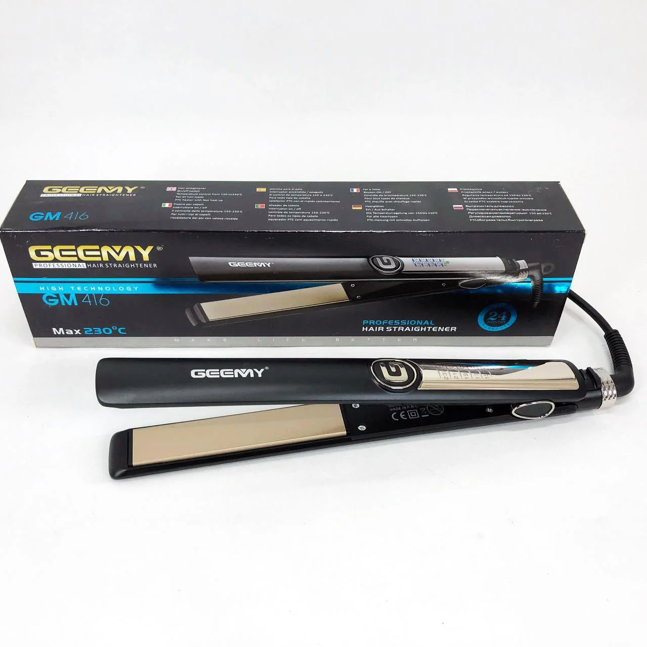 Выпрямитель-утюжок для волос Gemei GM-416 з LED дисплеєм та 5 температурними режимами - Зображення 9