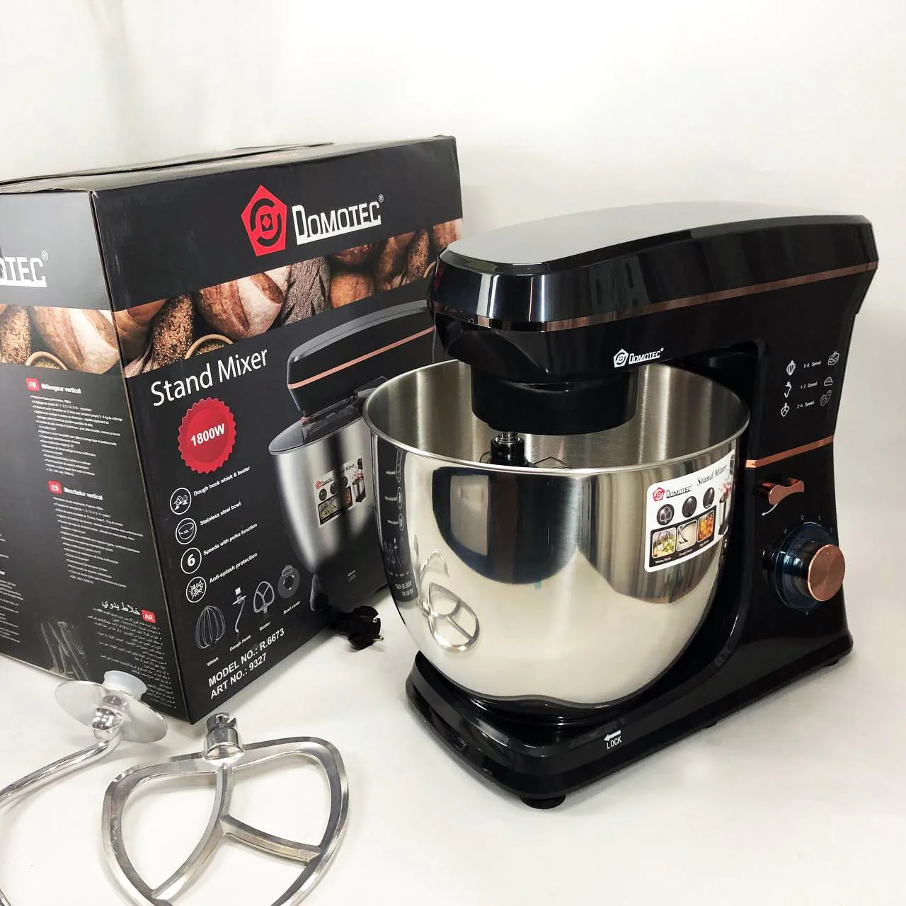 Настольний міксер Domotec R 6673 12 л – універсальний кухонний помічник для приготування страв. - Зображення 10