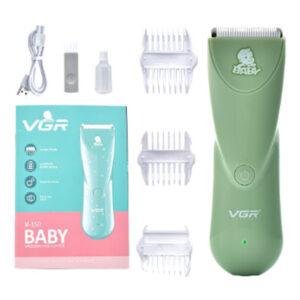 Машинка для стрижки VGR V-150 — надтиха IPX7 для дітей, зелена