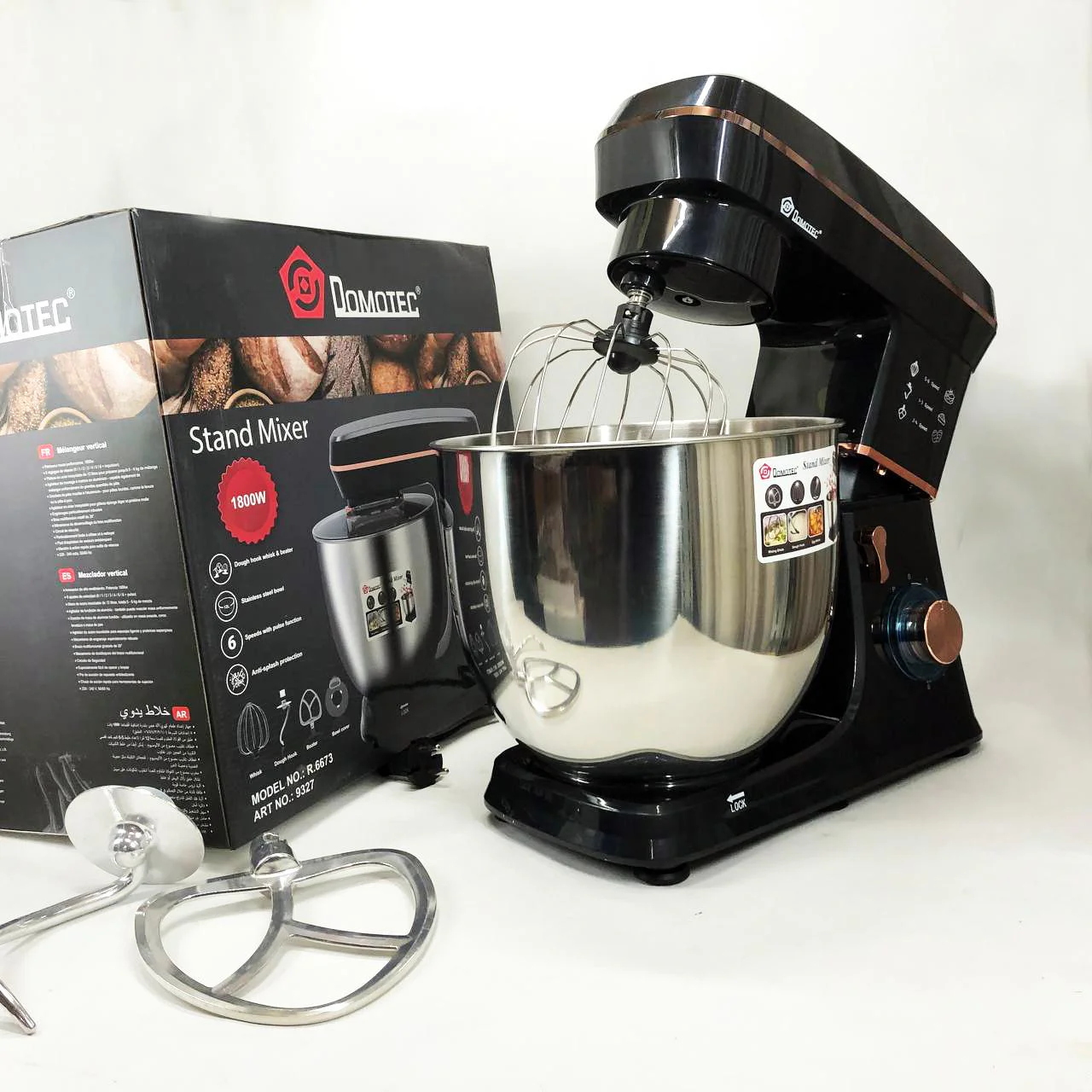 Настольний міксер Domotec R 6673 12 л – універсальний кухонний помічник для приготування страв. - Зображення 13