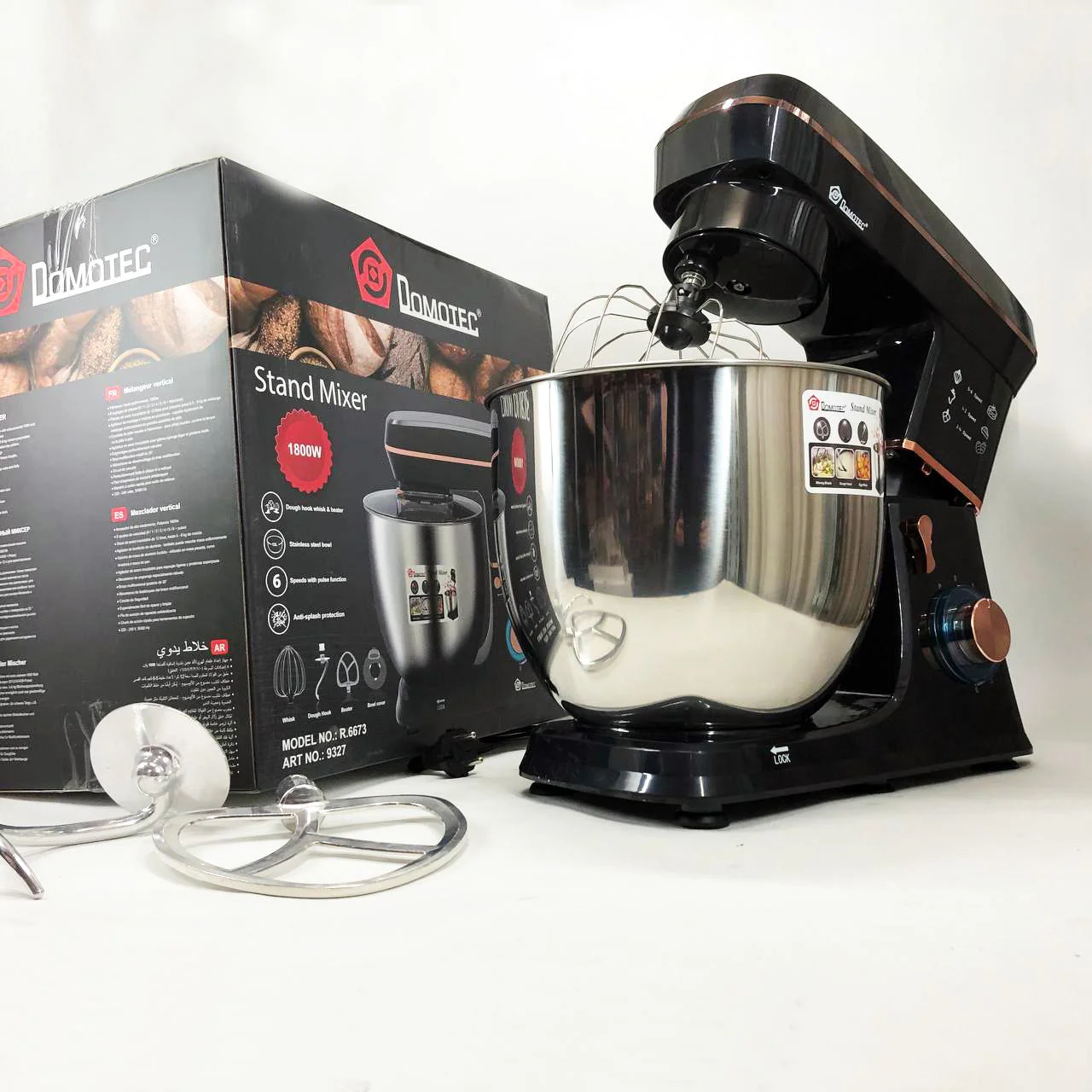 Настольний міксер Domotec R 6673 12 л – універсальний кухонний помічник для приготування страв. - Зображення 14