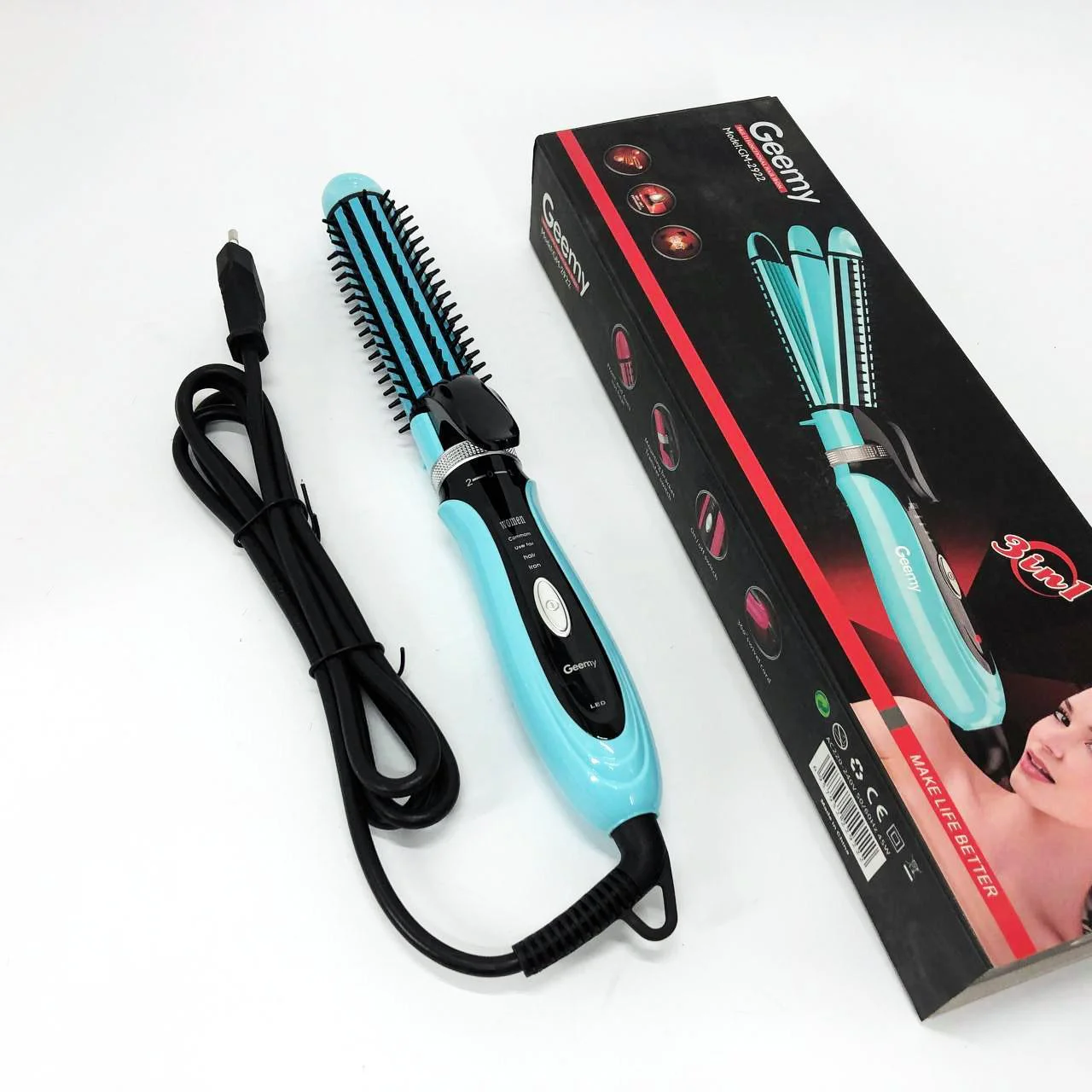 Плойка-утюжок Geemy GM-2922 3в1 для об'ємних укладок - Зображення 10