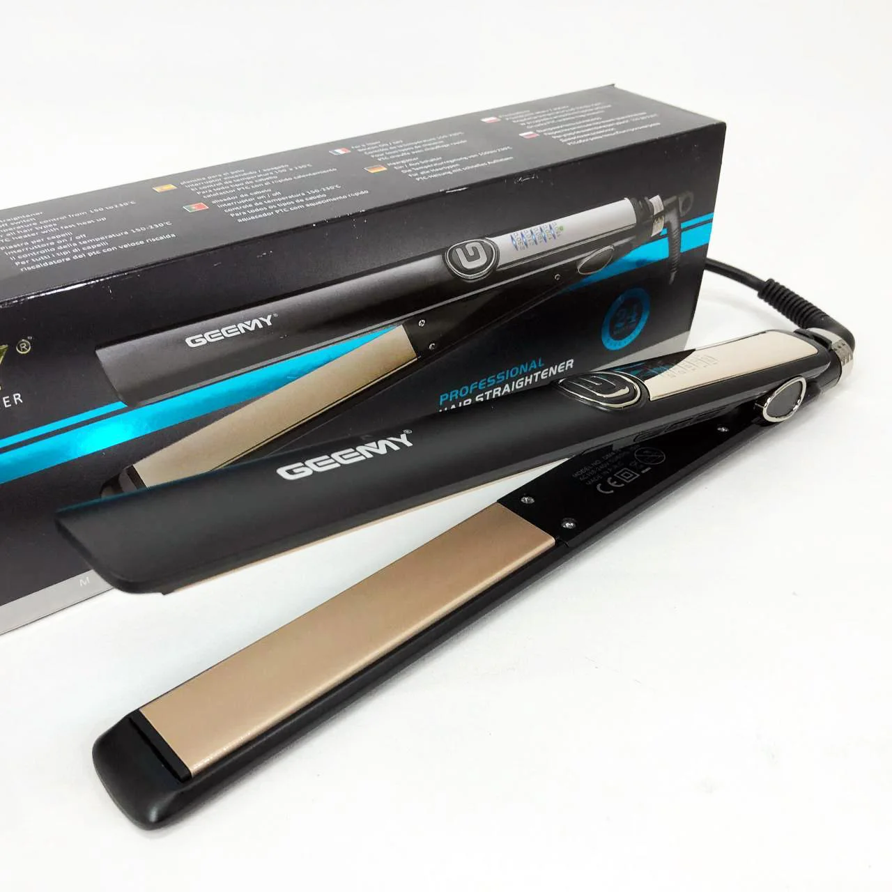 Выпрямитель-утюжок для волос Gemei GM-416 з LED дисплеєм та 5 температурними режимами - Зображення 11