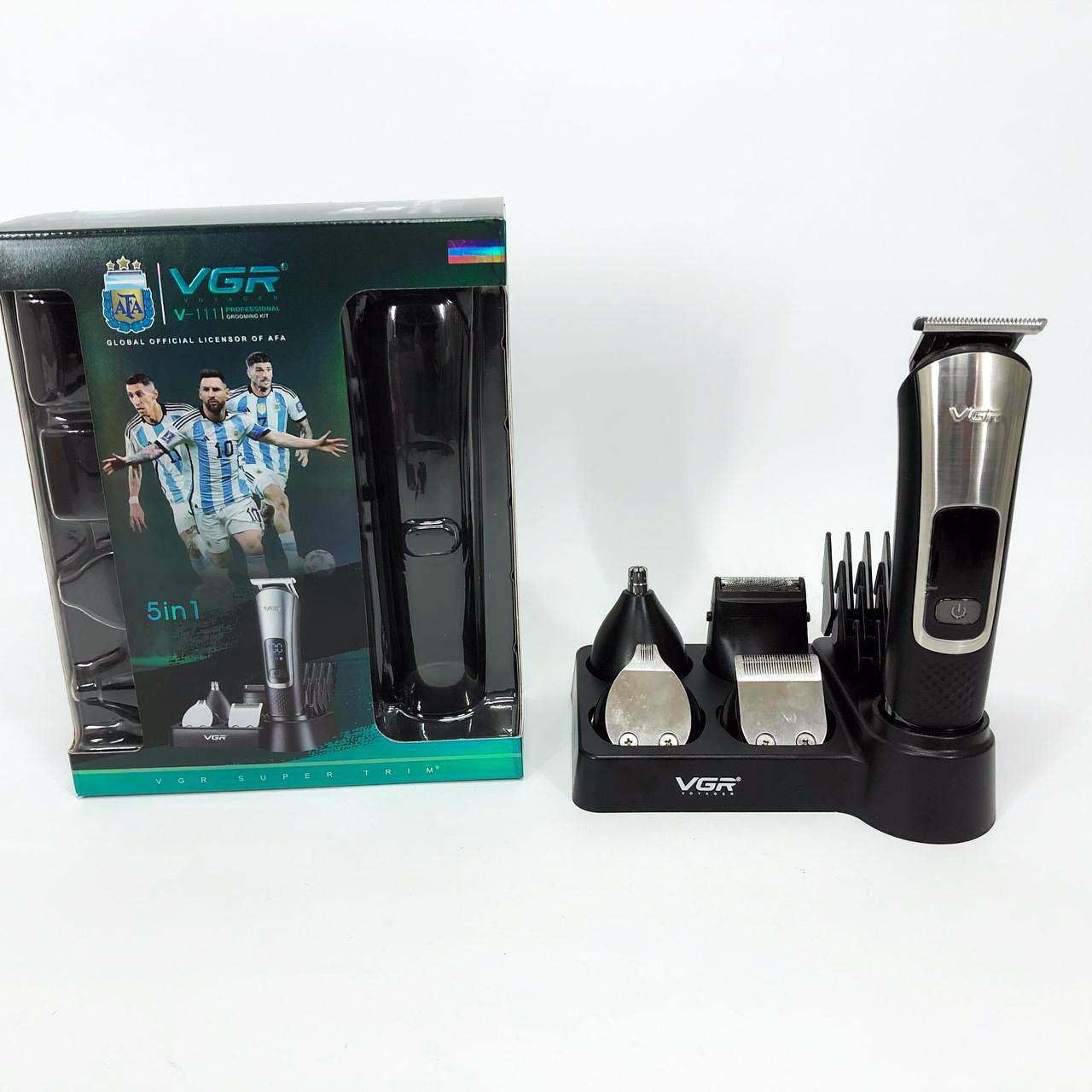Набір для стрижки VGR V-111 5 в 1 з 9 насадками та акумулятором для універсального використання - Зображення 23
