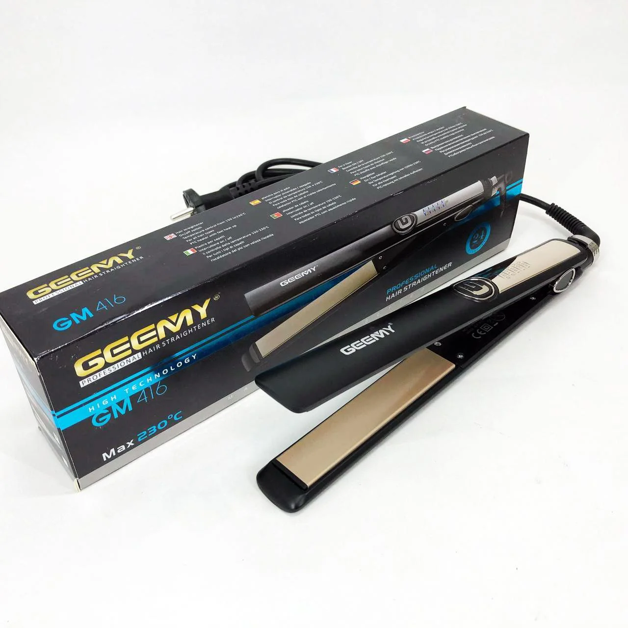 Выпрямитель-утюжок для волос Gemei GM-416 з LED дисплеєм та 5 температурними режимами - Зображення 12