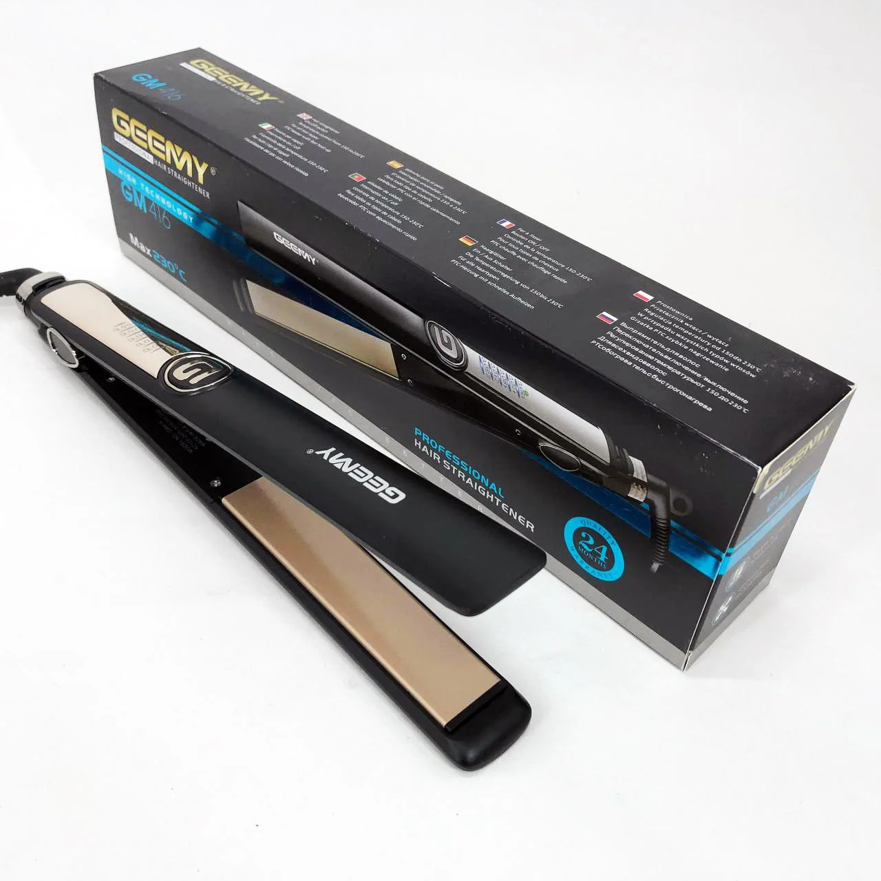 Выпрямитель-утюжок для волос Gemei GM-416 з LED дисплеєм та 5 температурними режимами - Зображення 6