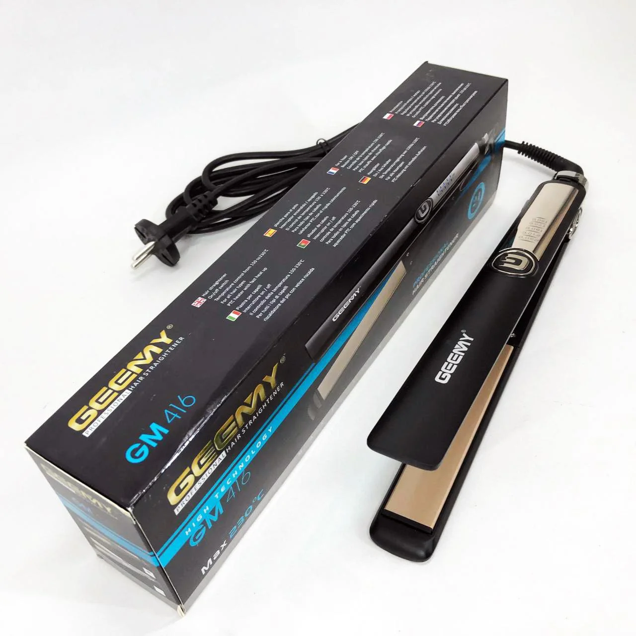 Выпрямитель-утюжок для волос Gemei GM-416 з LED дисплеєм та 5 температурними режимами - Зображення 2