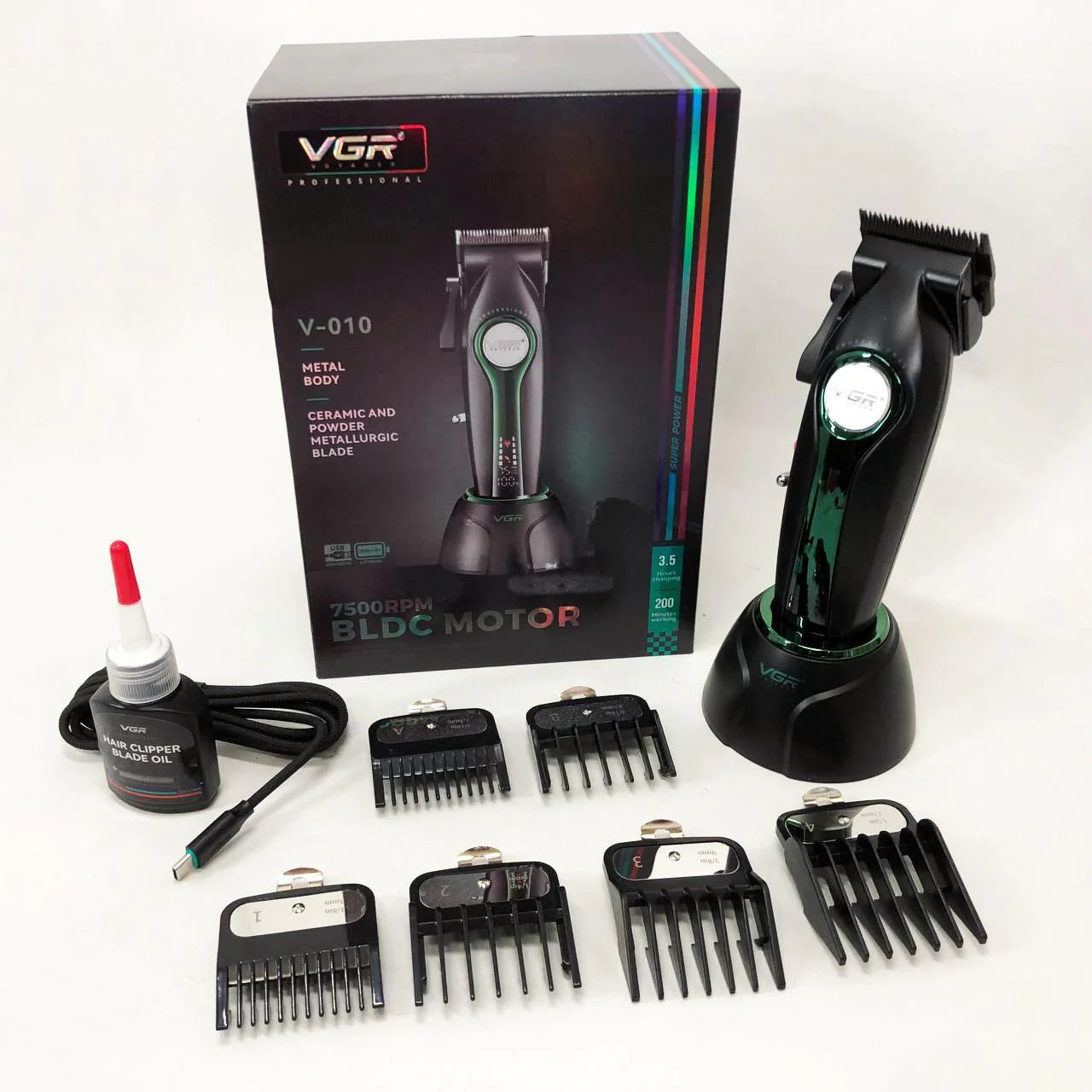 Машинка для стрижки VGR V-010 Professional Metal — до 250 хв автономної роботи - Зображення 6