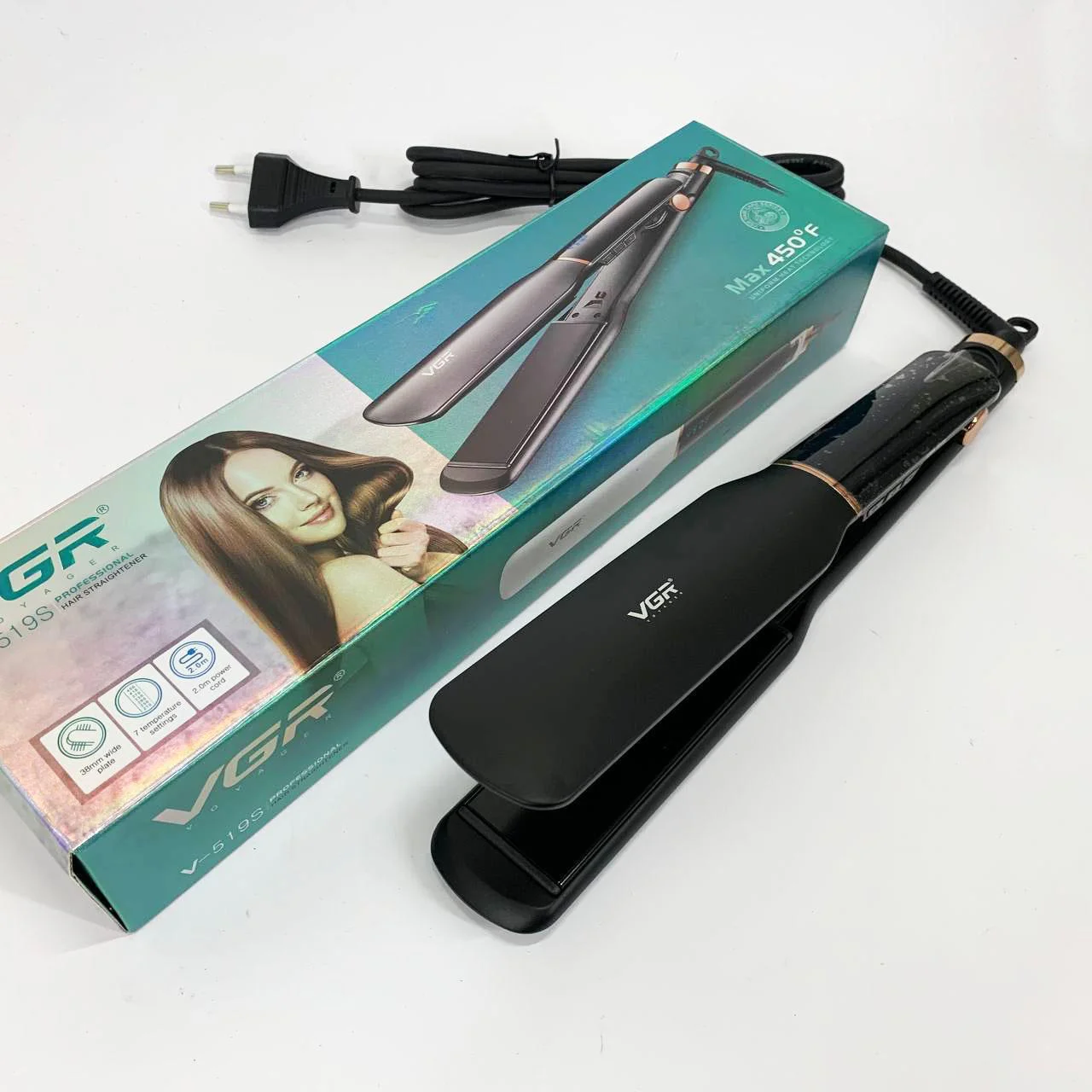 VGR В-519S — Випрямляч для волос з керамічними пластинами та LED-дисплеєм - Зображення 5