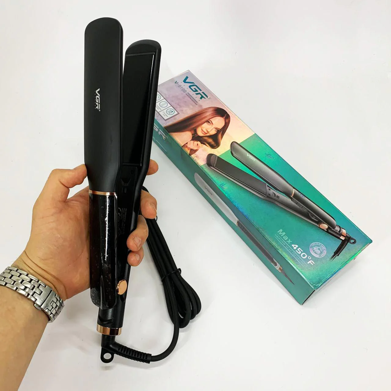 VGR В-519S — Випрямляч для волос з керамічними пластинами та LED-дисплеєм - Зображення 2
