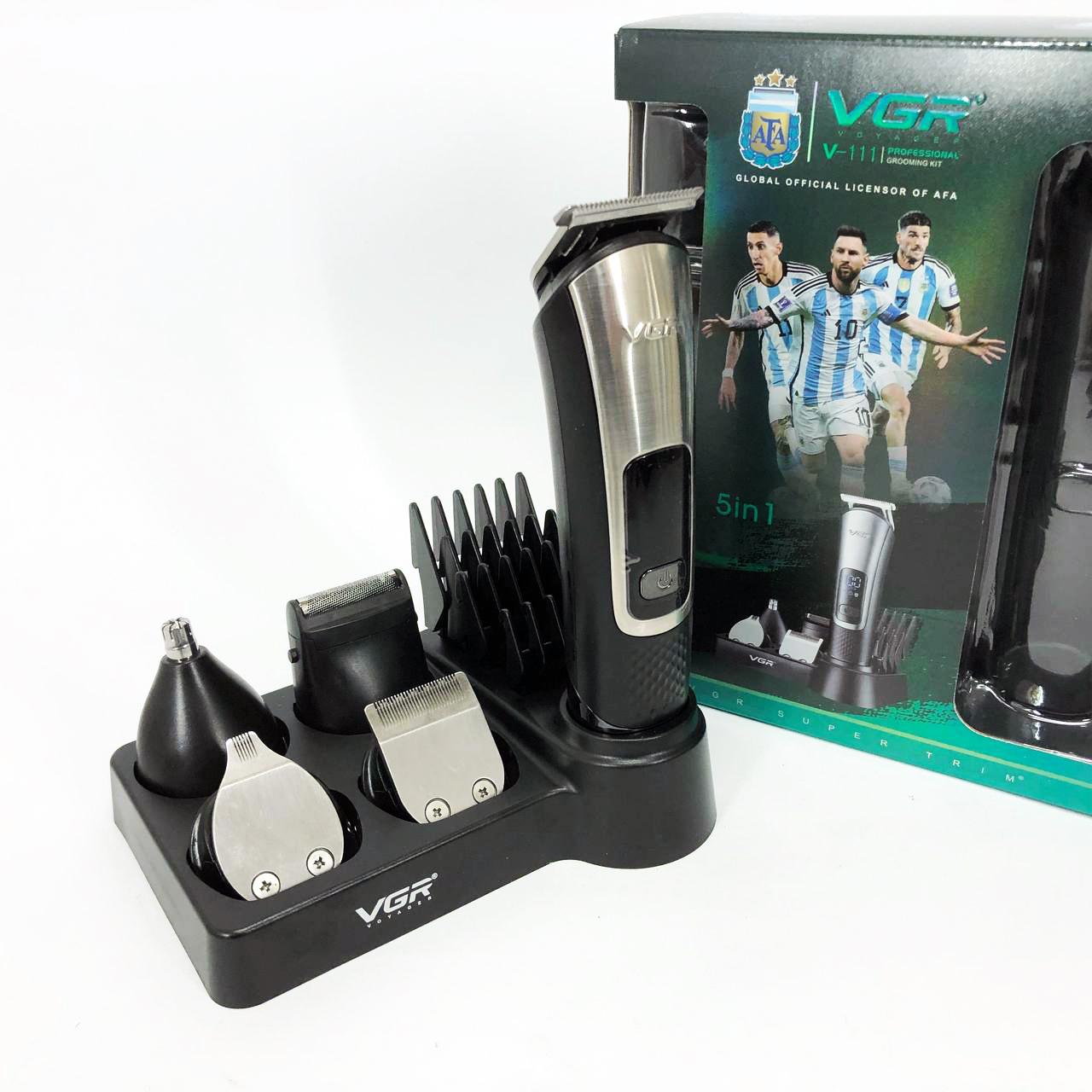 Набір для стрижки VGR V-111 5 в 1 з 9 насадками та акумулятором для універсального використання - Зображення 24