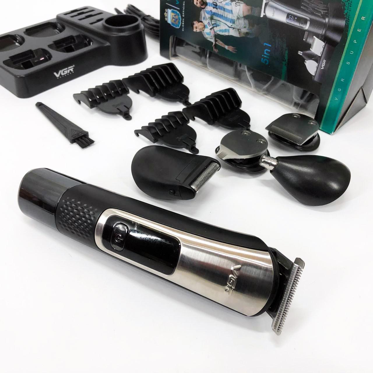 Набір для стрижки VGR V-111 5 в 1 з 9 насадками та акумулятором для універсального використання - Зображення 37