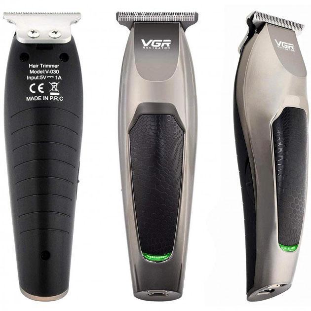 Беспроводна машинка VGR V-030 для стрижки волос — професійний бодиґруммер - Зображення 6