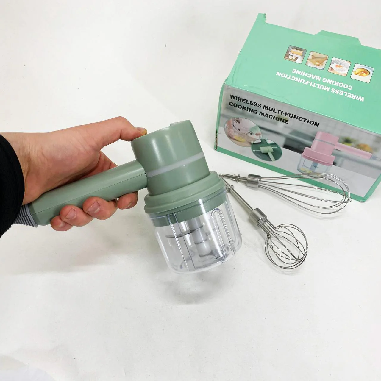 Ручний блендер Green 2 в 1 | Потужний акумулятор і USB зарядка для зручності використання. - Зображення 2