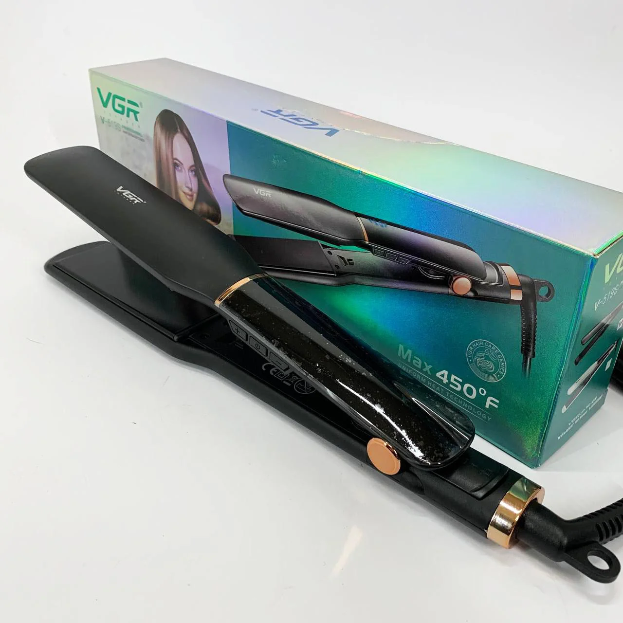 VGR В-519S — Випрямляч для волос з керамічними пластинами та LED-дисплеєм - Зображення 7