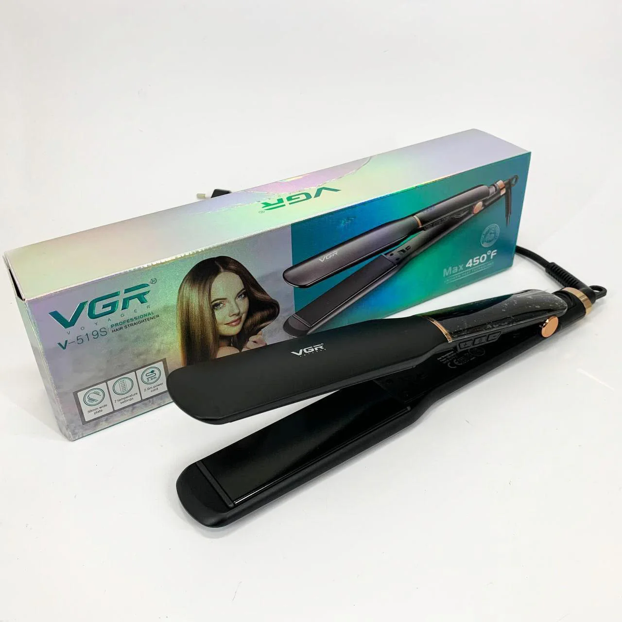 VGR В-519S — Випрямляч для волос з керамічними пластинами та LED-дисплеєм