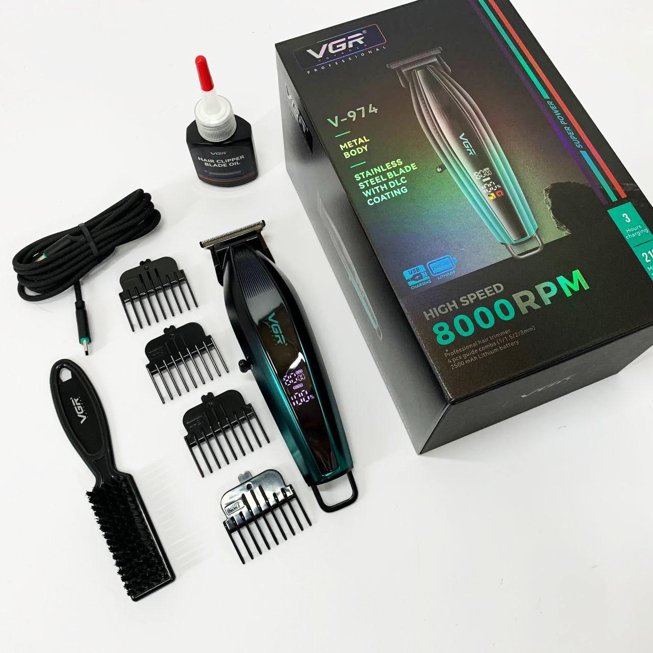 Тример VGR V-974 — до 210 хв автономної роботи, 7 Вт, зелений - Зображення 10