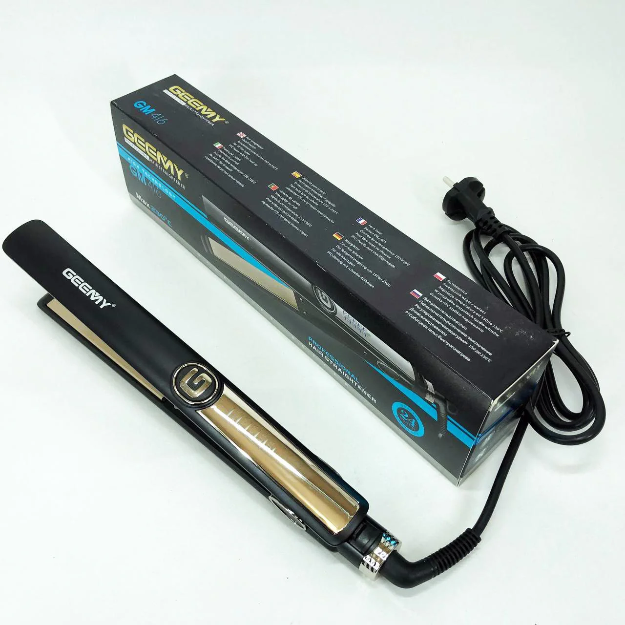 Выпрямитель-утюжок для волос Gemei GM-416 з LED дисплеєм та 5 температурними режимами - Зображення 8