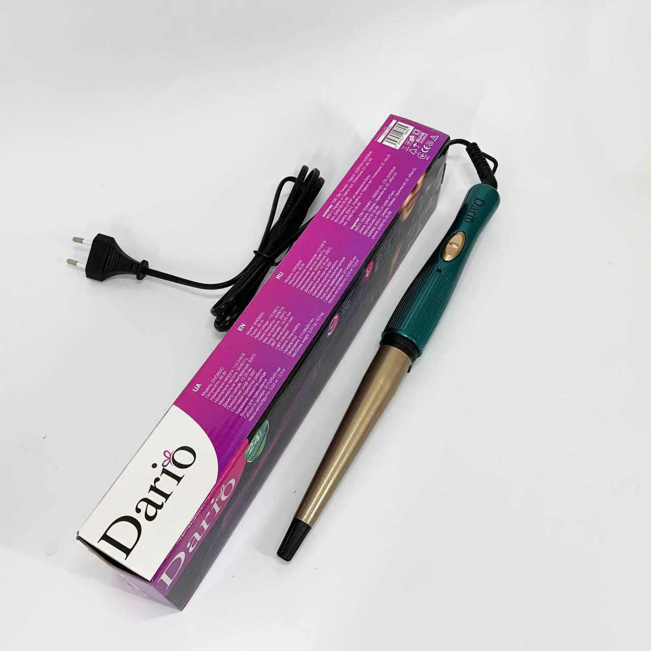 Dario DHC650C Плойка для волосся з керамічним покриттям та конусною формою для стильних локонів - Зображення 4