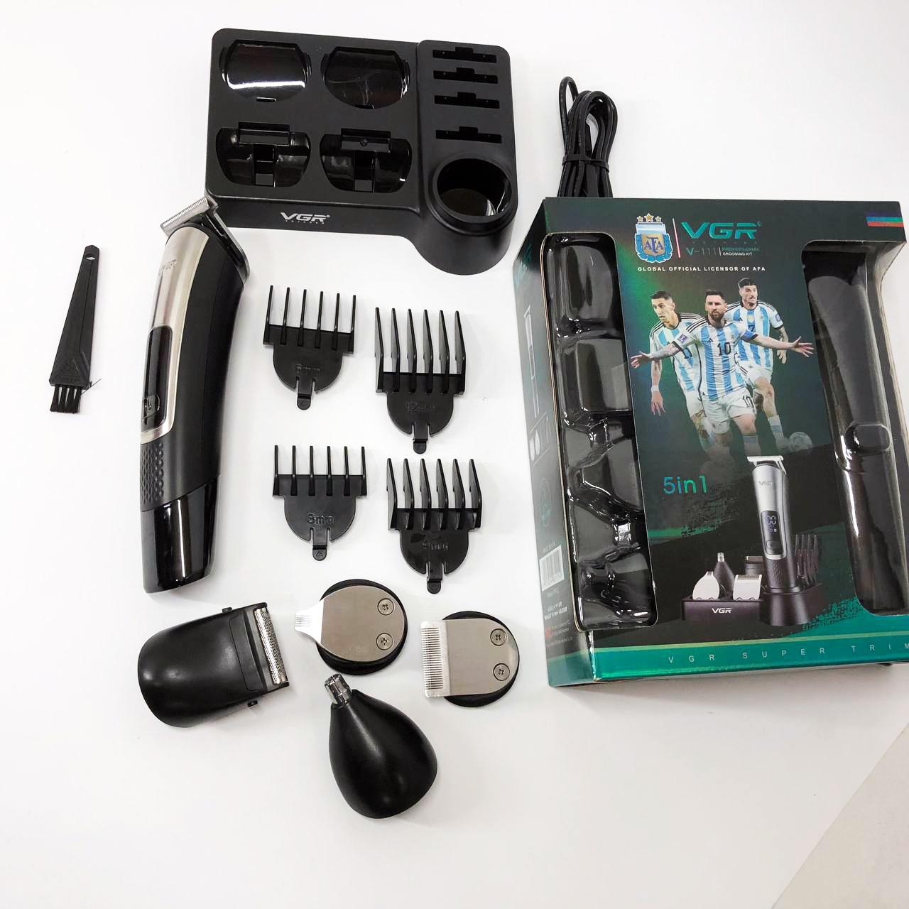 Набір для стрижки VGR V-111 5 в 1 з 9 насадками та акумулятором для універсального використання - Зображення 32