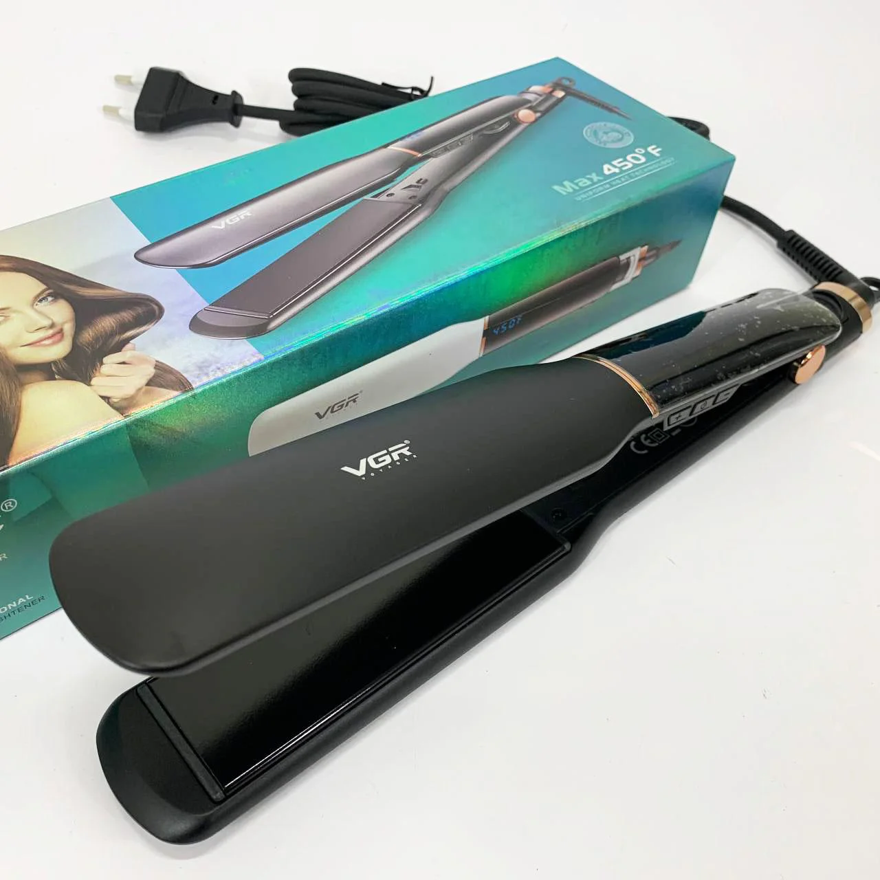 VGR В-519S — Випрямляч для волос з керамічними пластинами та LED-дисплеєм - Зображення 6