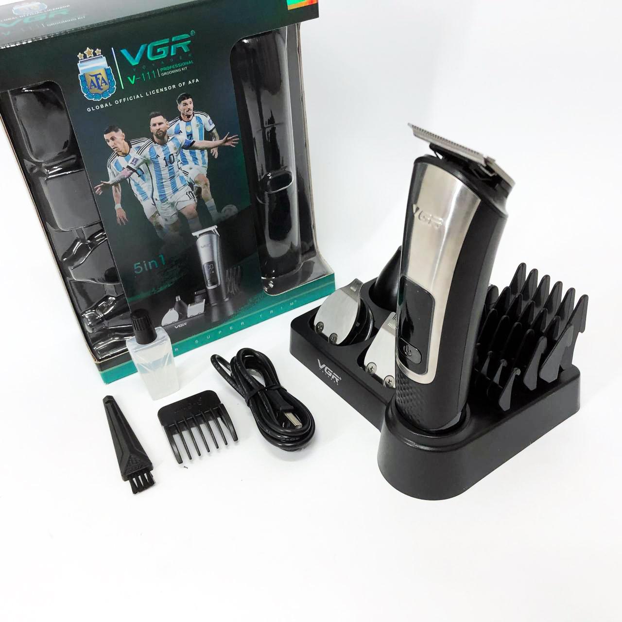 Набір для стрижки VGR V-111 5 в 1 з 9 насадками та акумулятором для універсального використання - Зображення 21