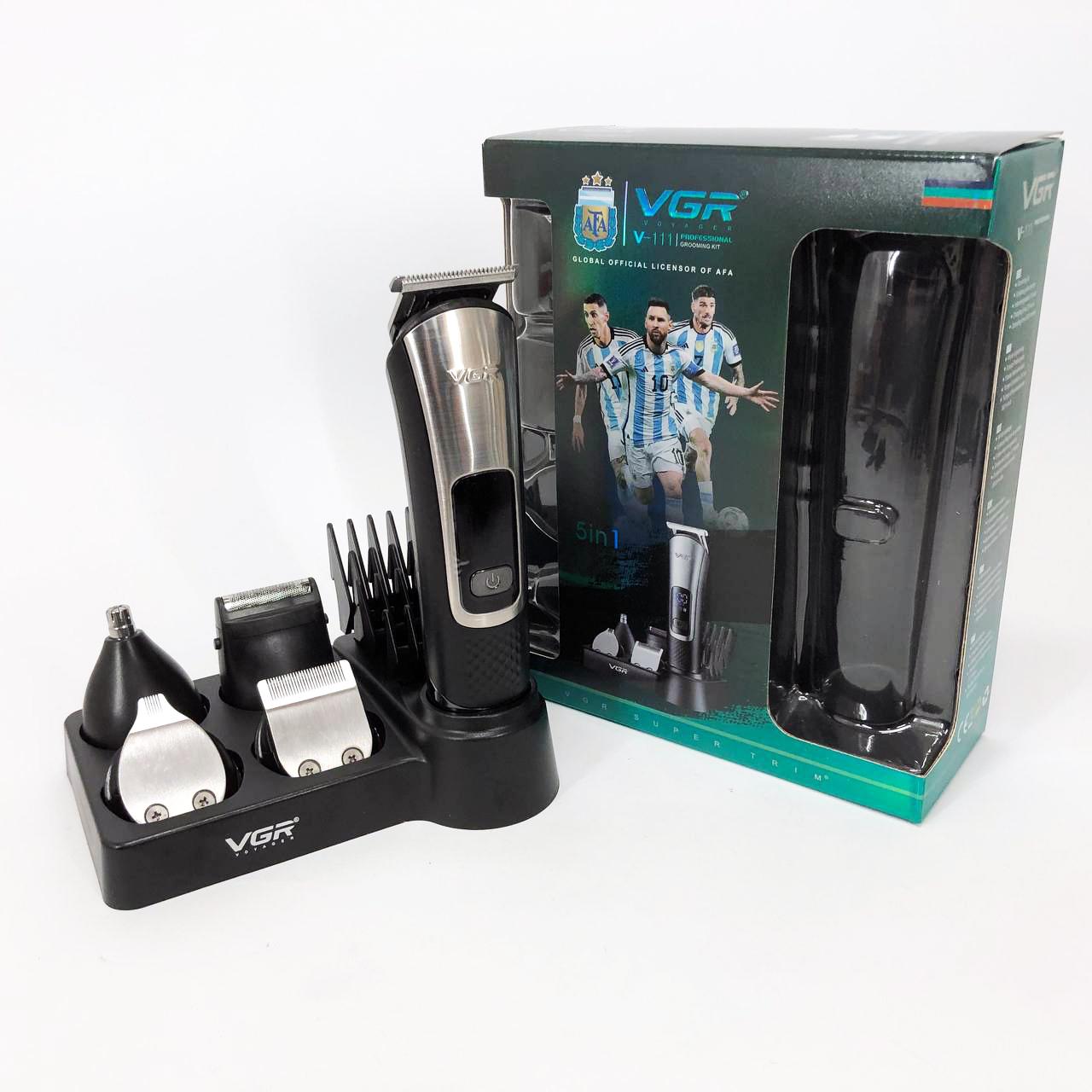 Набір для стрижки VGR V-111 5 в 1 з 9 насадками та акумулятором для універсального використання - Зображення 25