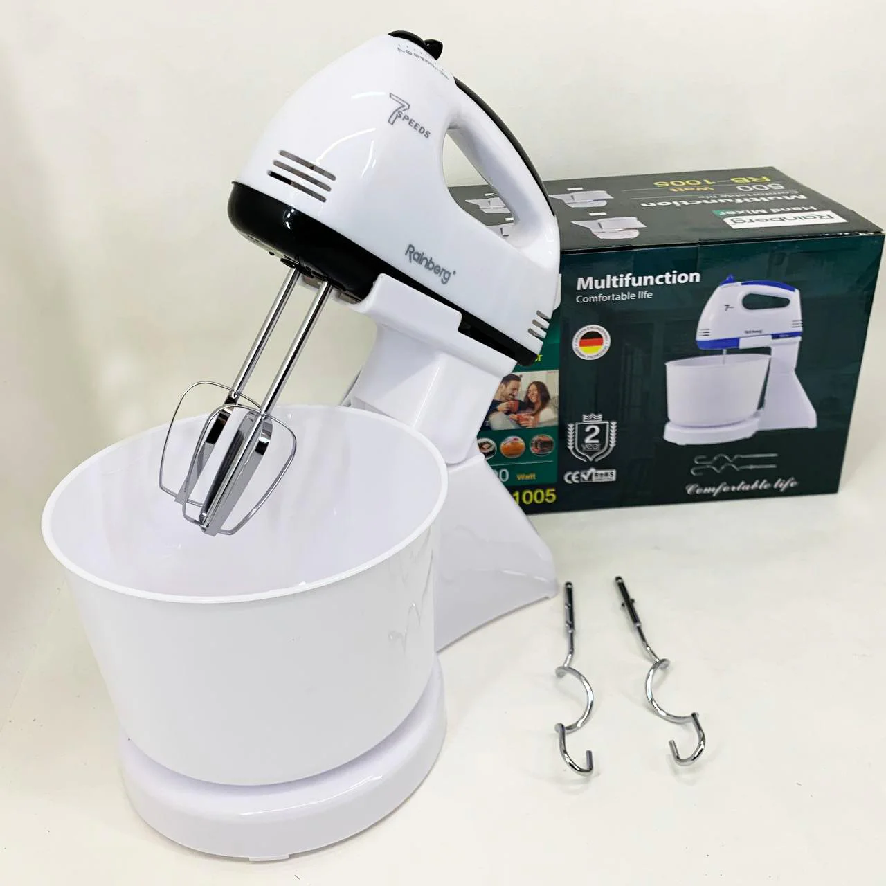 Миксер Rainberg RB-1005 500Вт з чашею 2 л для зручного приготування страв - Зображення 3