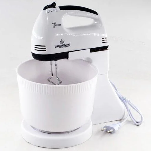 Миксер Crownberg CB-7320 ручний з підставкою та чашею 2л 300 Вт на 7 швидкостей - Зображення 21