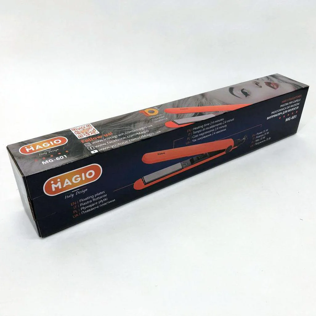 Щипці для волос MAGIO MG-601 — Утюжок з терморегулятором для гладкої укладки волосся - Зображення 5
