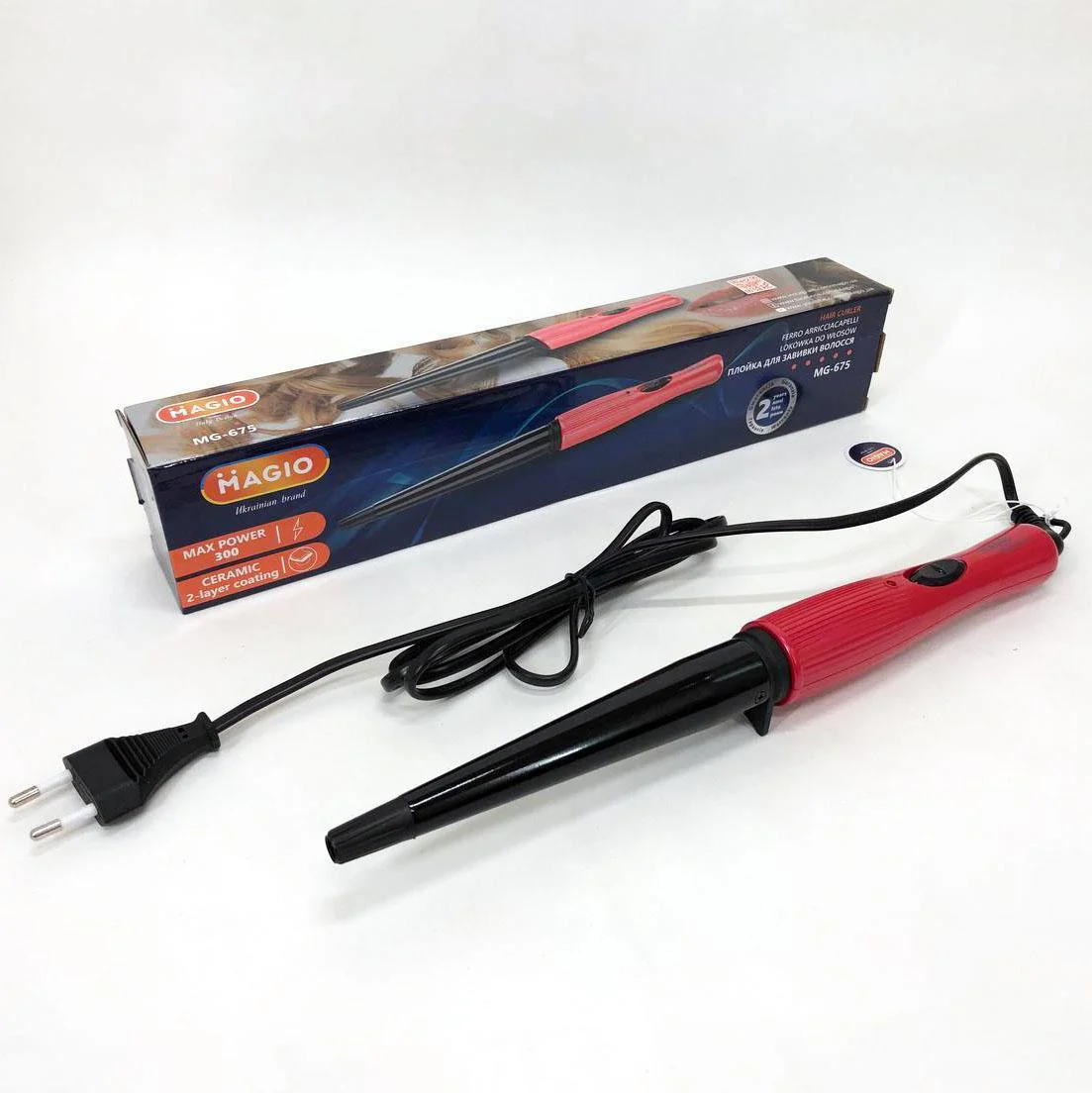 Magio MG-675 Плойка конусна для завивки волос з керамічною поверхнею SilkySmooth