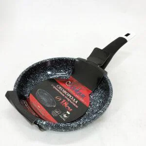 Сковорода Unique UN-5101 18 см з гранітним антипригарним покриттям сіра для всіх типів плит