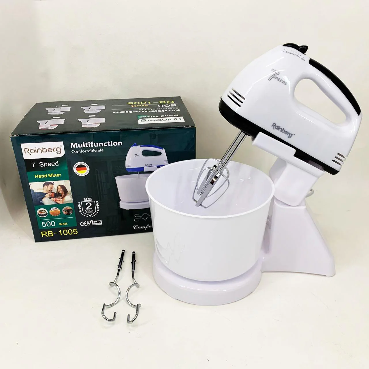 Миксер Rainberg RB-1005 500Вт з чашею 2 л для зручного приготування страв