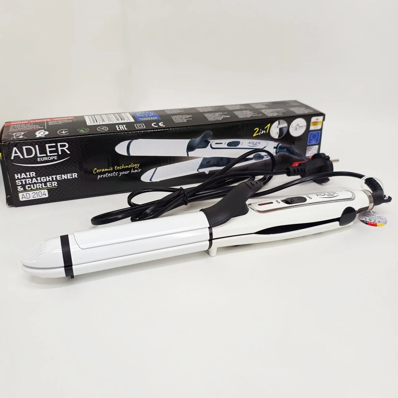 Adler AD 2104 Плойка-утюжок 2-в-1 з керамічним покриттям та потужністю 50 Вт - Зображення 3