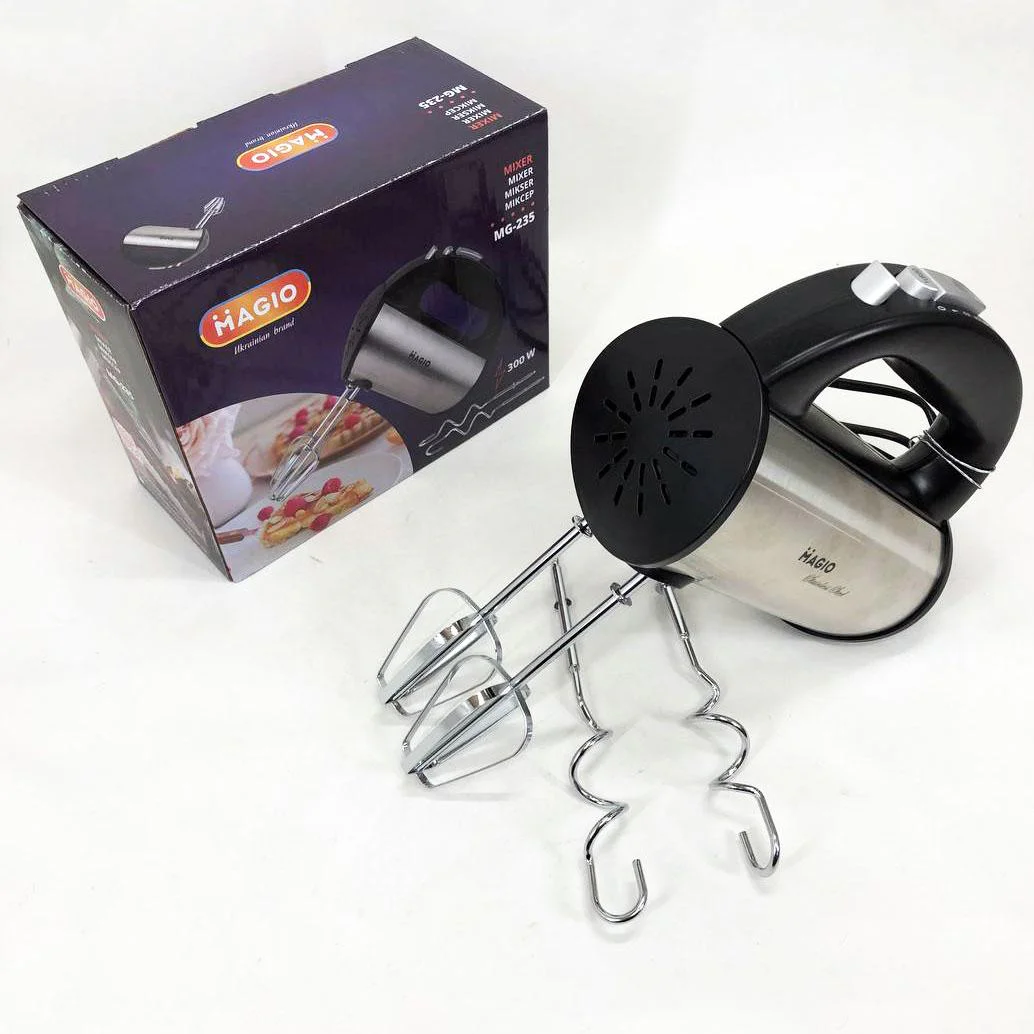 Миксер Magio MG-235 – потужний, компактний ручний міксер з нержавіючої сталі. - Зображення 15
