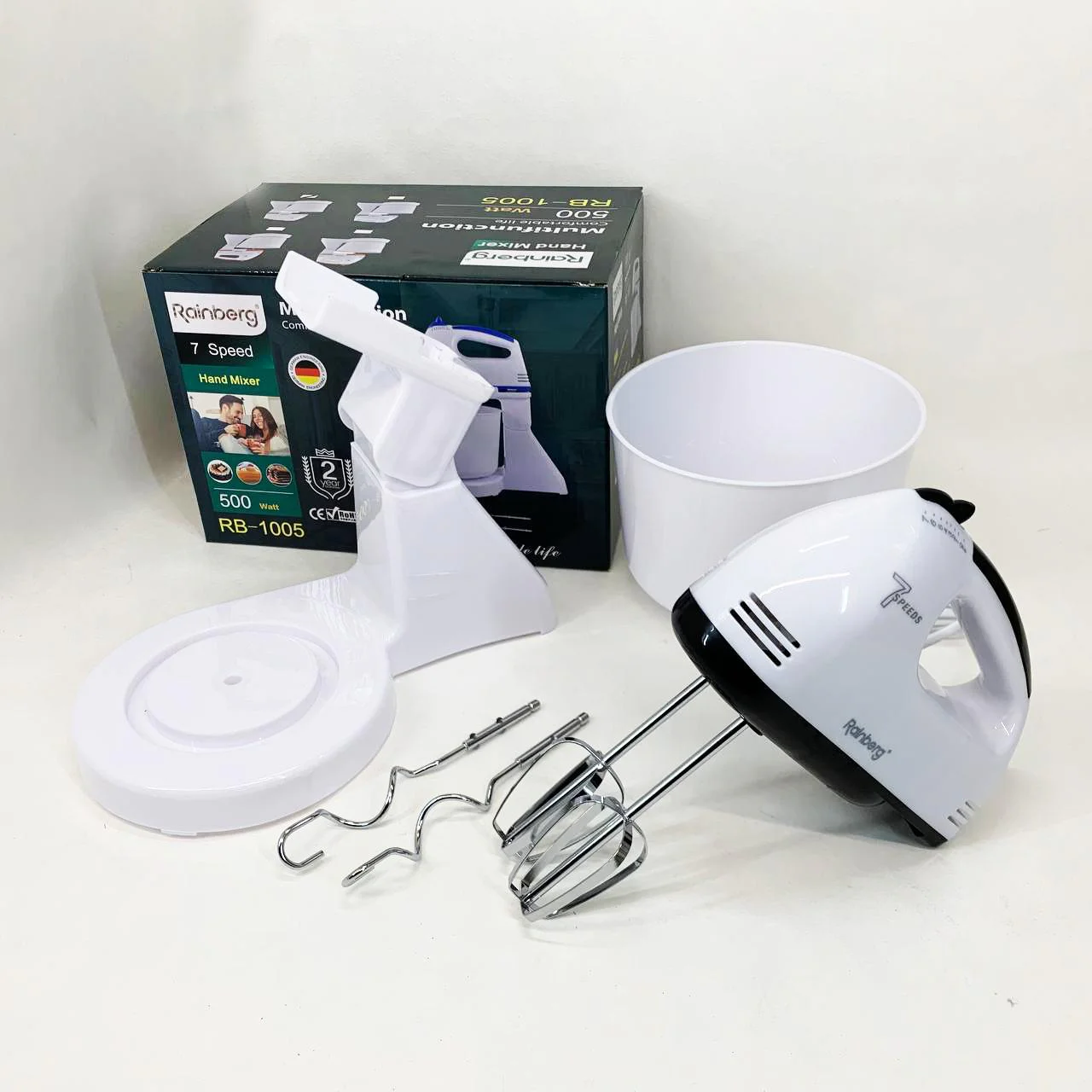 Миксер Rainberg RB-1005 500Вт з чашею 2 л для зручного приготування страв - Зображення 2