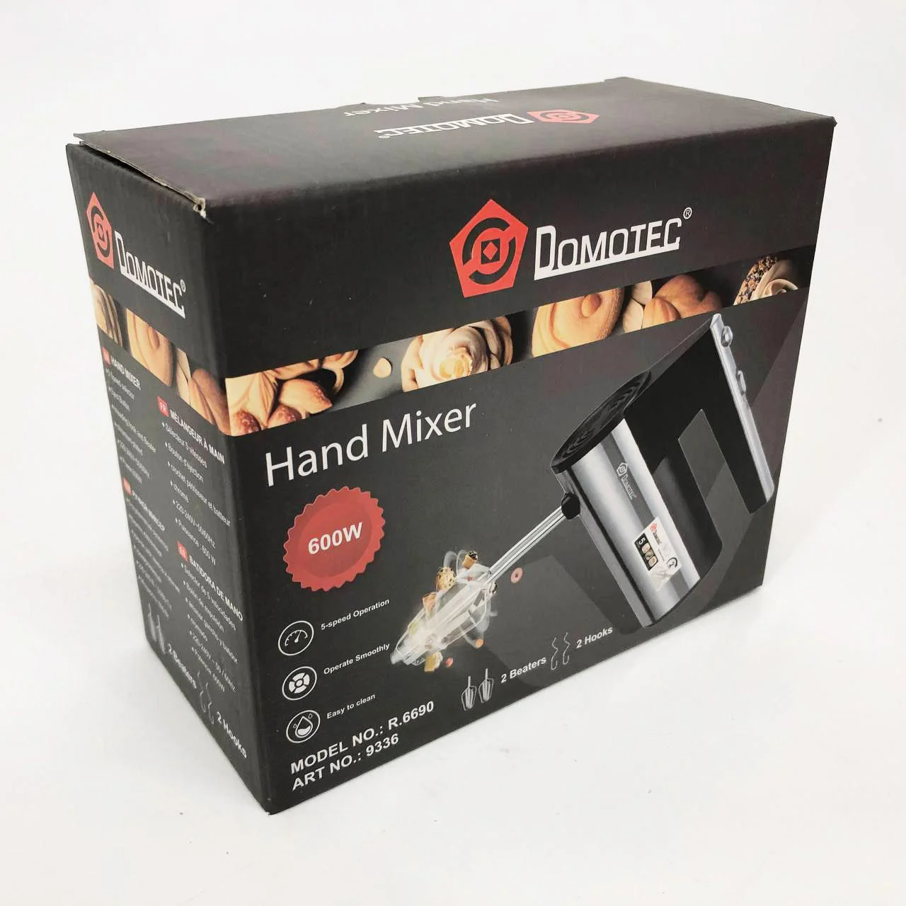 Ручний міксер DOMOTEC R.6690 універсальний 5 швидкостей 200 W - Зображення 18