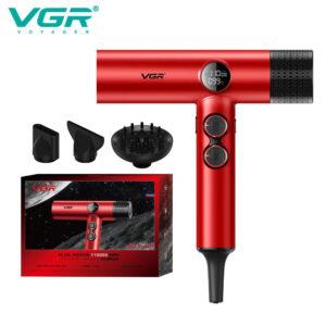 Фен VGR V-401 RED — професійний BLDC 110 000 об/хв, 40 режимів