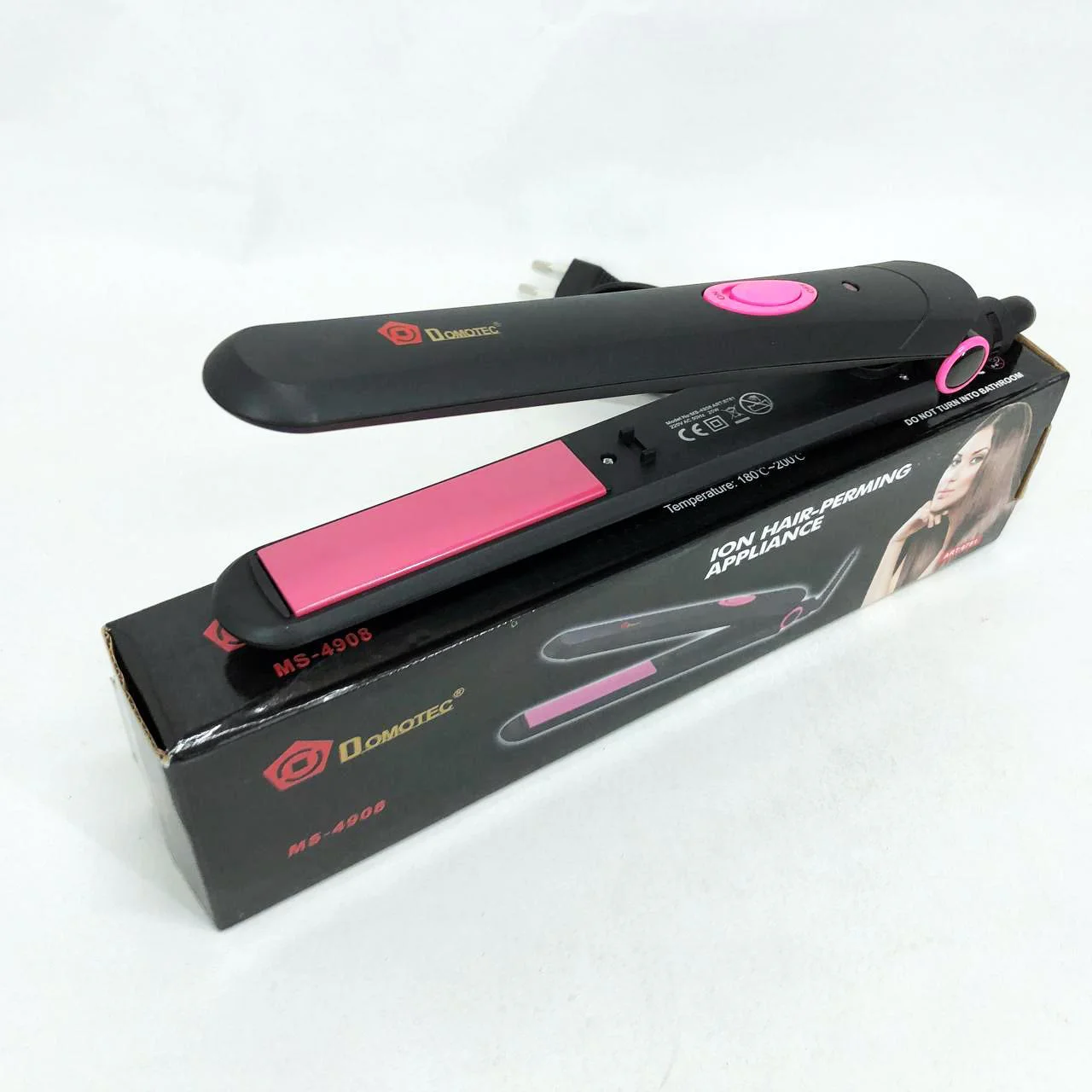Щипці DOMOTEC MS-4908 - Випрямлювач для волосся 2в1 з PTC нагрівачем та комфортною ручкою - Зображення 7