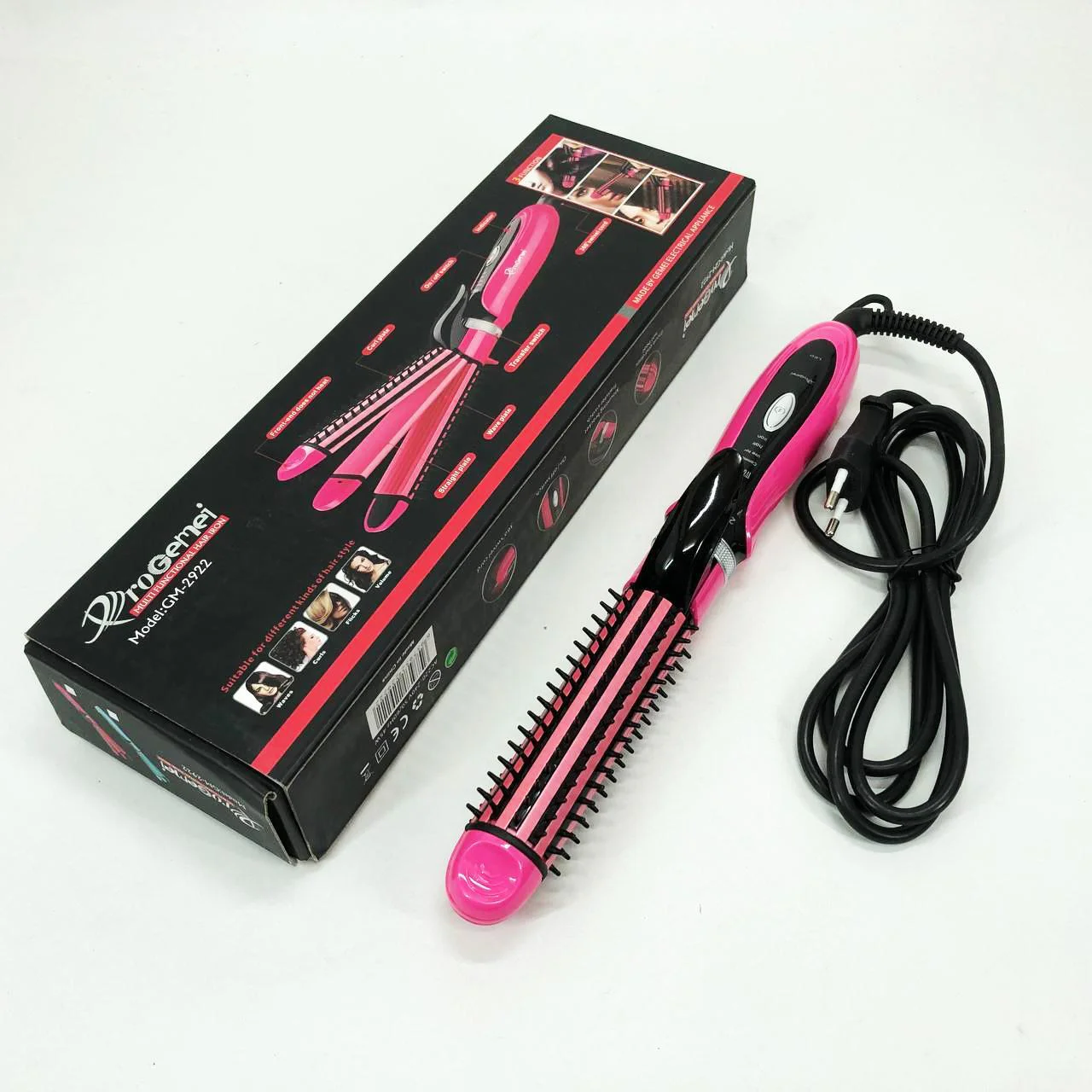 Плойка-утюжок Geemy GM-2922 3в1 - Універсальний стайлер для волосся з швидким нагрівом - Зображення 13